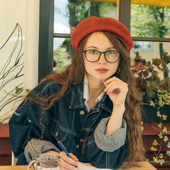 Women Wool Beret Hat French Style Solid Color - Picture 8 of 8